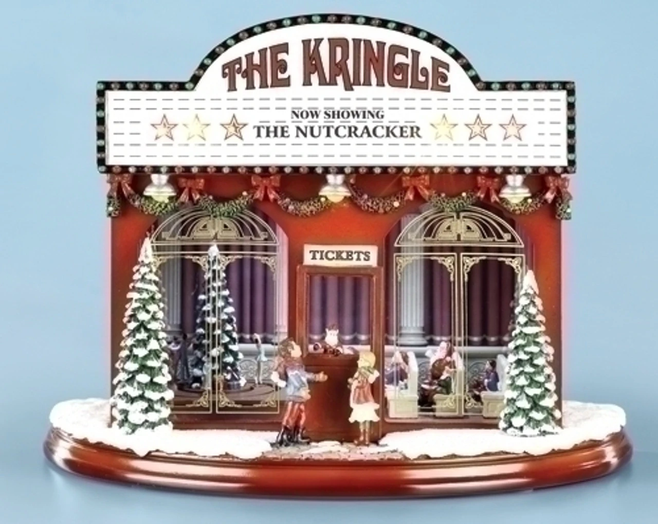 Roman 12.75" Red And White Lighted Musical Kringle Theatre Christmas Decor 3 Roman 12.75" Red And White Lighted Musical Kringle Theatre Christmas Decor