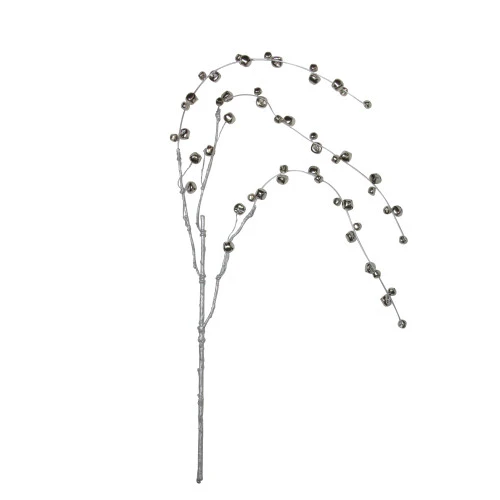 Northlight 41" Silver Hanging Jingle Bell Artificial Christmas Spray 3 Northlight 41" Silver Hanging Jingle Bell Artificial Christmas Spray