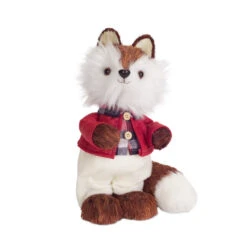 10.75" Brown And White Mr. Fox Christmas Decoration