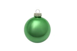 40ct Green Shiny Glass Christmas Ball Ornaments 1.25" (30mm)