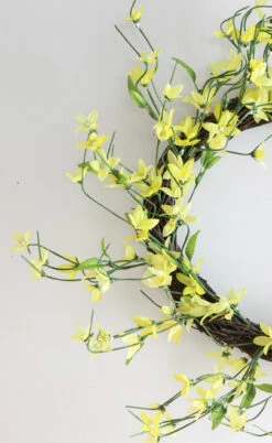 Northlight Forsythia Twig Artificial Floral Wreath, Yellow 12-Inch -Ornaments Store 2sc8lkymoweai1b7ejqjptftsluu68f5 34468.1588373691