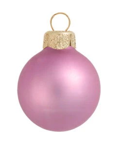 8ct Rosewood Pink Matte Christmas Ball Ornaments 3.25" (80mm)