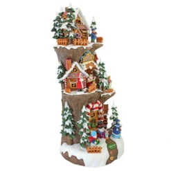 21" Illuminated North Pole Santa's Workshop Christmas Statue -Ornaments Store 320tier 3 65176.1587644277