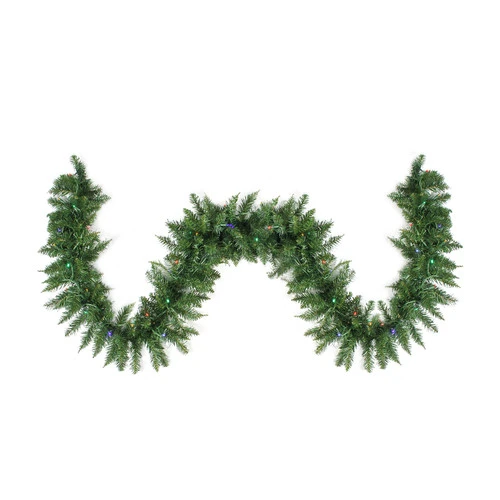 Northlight 9' X 12" Pre-Lit Buffalo Fir Artificial Christmas Garland - Multi LED Lights 3 Northlight 9' X 12" Pre-Lit Buffalo Fir Artificial Christmas Garland - Multi LED Lights