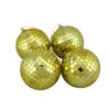 Northlight 4ct Gold Mirrored Shiny Glass Christmas Ball Ornaments 4" (100mm)