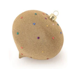 5.25" Gold Beaded And Jeweled Onion Shaped Glass Christmas Ornament