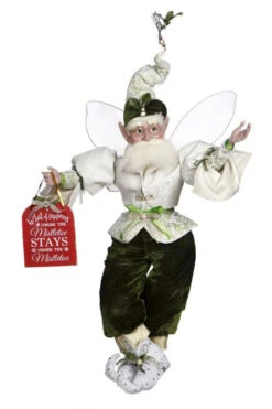 Mark Roberts Beige And Green Mistletoe Magic Christmas Fairy - Large 19"