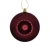 6ct Burgundy Red Retro Reflector Shatterproof Matte Christmas Ball Ornaments 4" (100mm)