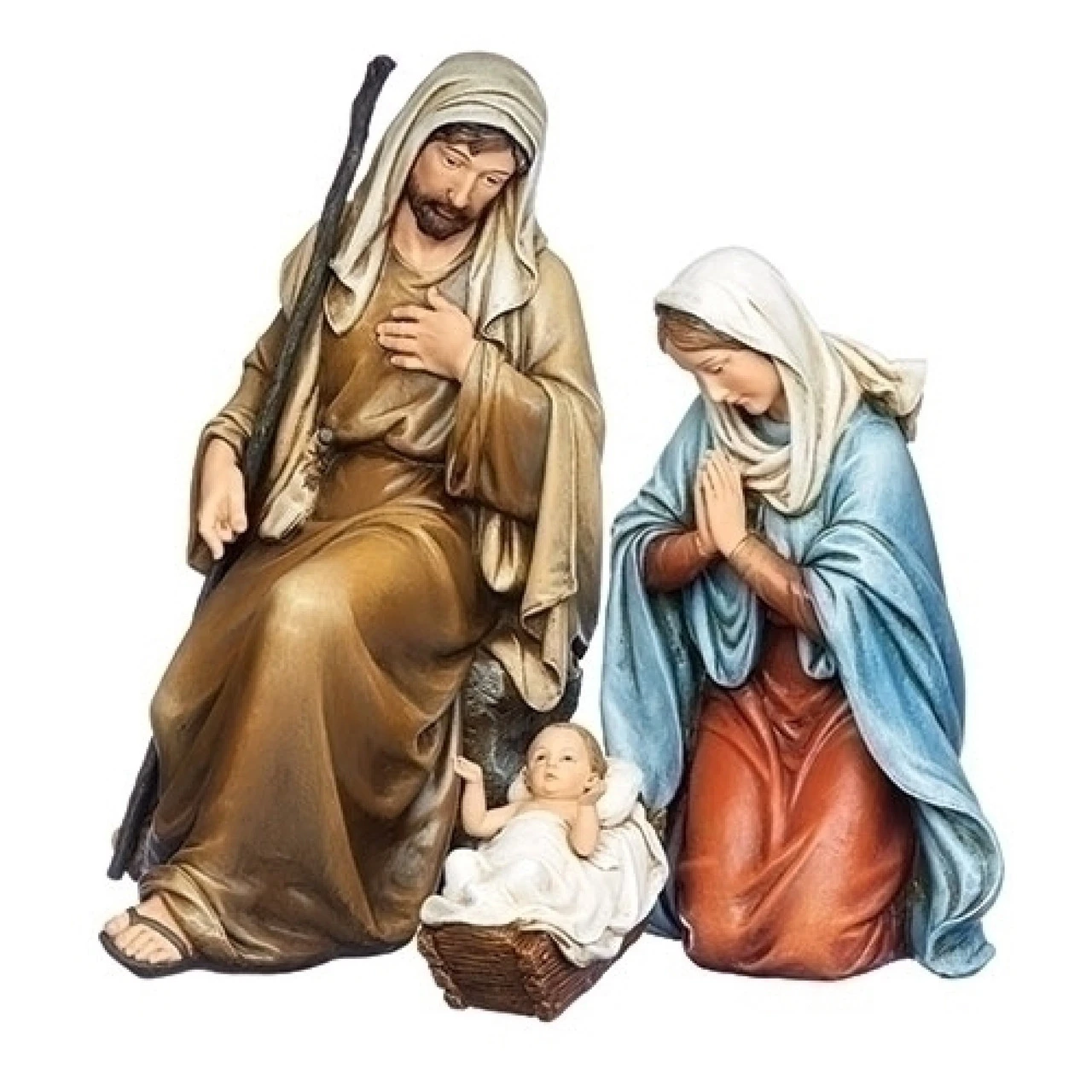 Roman 3 Piece Set Kneeling Holy Family Resin Christmas Figurine 14.75” 3 Roman 3 Piece Set Kneeling Holy Family Resin Christmas Figurine 14.75”