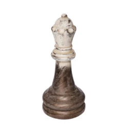 20.5" Brown And Ivory Two Tone Finish Decorative Finial