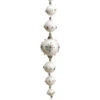 13" White And Silver Jeweled Shatterproof Christmas Ball Finial Ornament