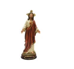 Northlight 12" Ivory And Brown Sacred Heart Of Jesus Religious Christmas Tabletop Figurine