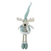 Northlight 18" Teal Blue And White Standing Moose Tabletop Decor