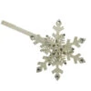17'' Silver Glitter Artificial Drenched Snowflake Door Hanger Christmas Decor