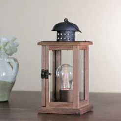 10" Brown And Black LED Lighted Square Hanging Indoor Lantern -Ornaments Store 9thrferej2xtyuspzejmj9idqoetgfng 85819.1665611033