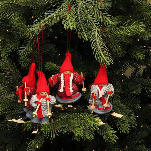 Northlight Set Of 4 Colorful Holiday Skiing Kids Christmas Ornament Decorations 6" 5 Northlight Set Of 4 Colorful Holiday Skiing Kids Christmas Ornament Decorations 6" - Image 3