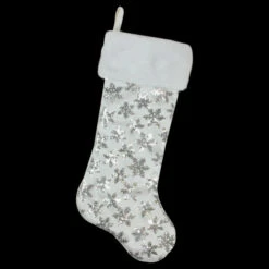 Northlight 19 White And Silver Sequin Snowflake Christmas Stocking -Ornaments Store akqauvupru2sl9jwc0nljwifmzgau0qv 54106.1588344779