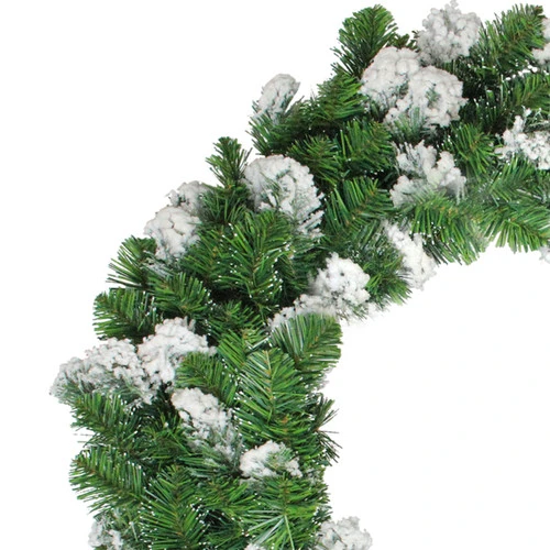 24" Snowy Colorado Pine Flocked Artificial Christmas Wreath - Unlit 5 24" Snowy Colorado Pine Flocked Artificial Christmas Wreath - Unlit - Image 3