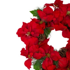 Red Poinsettia Blooms And Pine Cone Artificial Christmas Wreath - 30-Inch, Unlit -Ornaments Store allstate xdw363 re 2 updated 58579.1596236843