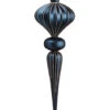 Blue And Gold Shatterproof 2-Finish Christmas Finial Ornament 22" -Ornaments Store allstate xn2042 bl go 87294.1588362227