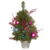 2' Pre-Lit Green Potted Pine Slim Artificial Christmas Tree - Clear Lights -Ornaments Store allstatexdy712 fu aq 13430.1588406637