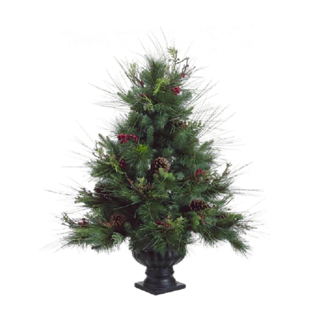 3' Potted Berries And Pine Full Artificial Christmas Tree - Unlit 3 3' Potted Berries And Pine Full Artificial Christmas Tree - Unlit