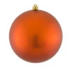 Matte Orange Shatterproof Christmas Ball Ornament 8" (200mm)