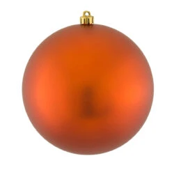 Matte Orange Shatterproof Christmas Ball Ornament 8" (200mm)