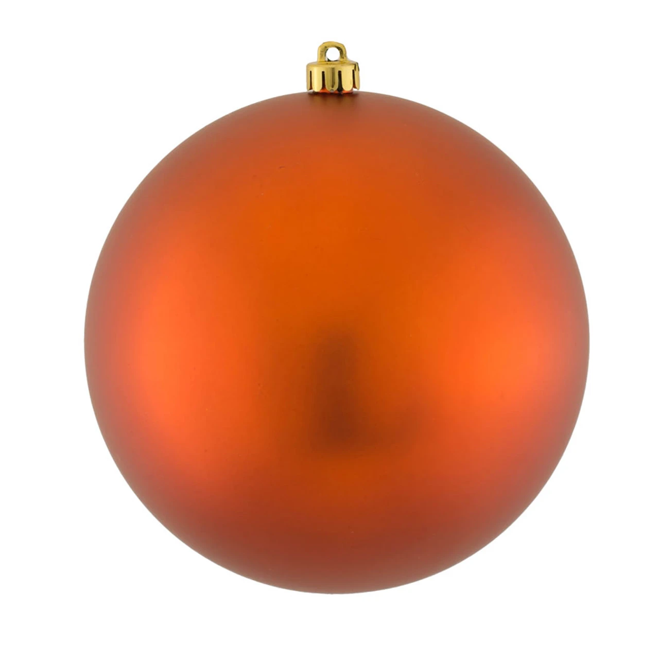 Matte Orange Shatterproof Christmas Ball Ornament 8" (200mm) 3 Matte Orange Shatterproof Christmas Ball Ornament 8" (200mm)
