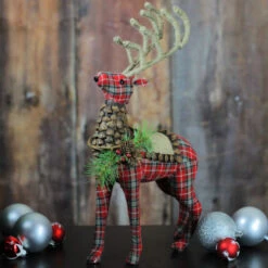 Northlight 16.75" Red Plaid Standing Stuffed Reindeer Christmas Decoration -Ornaments Store bdm9bashv0nmjcdmrqhipxn6fu9dgyok 21391.1587645151