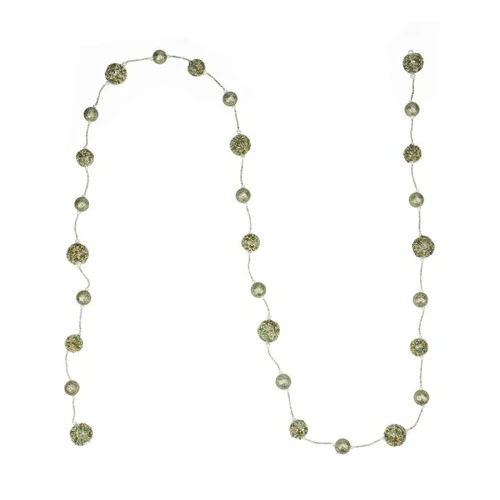 5.75' X 1" Regal Gold And Teal Green Glitter Beaded Artificial Christmas Garland - Unlit 3 5.75' X 1" Regal Gold And Teal Green Glitter Beaded Artificial Christmas Garland - Unlit