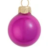 28ct Raspberry Pink Pearl Glass Christmas Ball Ornaments 2" (50mm)