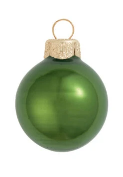 4ct Green Shiny Glass Christmas Ball Ornaments 4.75" (120mm)