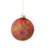 Red And Green Glass Floral Motif Christmas Ball Ornament 3.5" (90mm) -Ornaments Store bpetbune4acfnyqbsovc8wytxoynxgyw 30777.1588350653