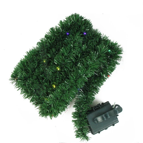 18' X 2.5" Pre-Lit Battery Operated Pine Artificial Christmas Garland - Multicolor LED Lights 5 18' X 2.5" Pre-Lit Battery Operated Pine Artificial Christmas Garland - Multicolor LED Lights - Image 3