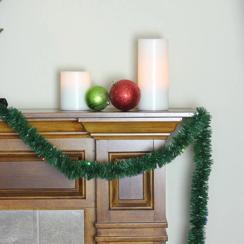 18' X 2.5" Pre-Lit Battery Operated Pine Artificial Christmas Garland - Multicolor LED Lights 4 18' X 2.5" Pre-Lit Battery Operated Pine Artificial Christmas Garland - Multicolor LED Lights - Image 2