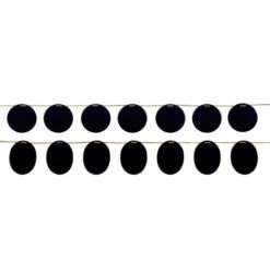 Melrose Set Of 2 Black Country Rustic Chalkboard And Jute Rope Novelty Christmas Garlands 6' - Unlit