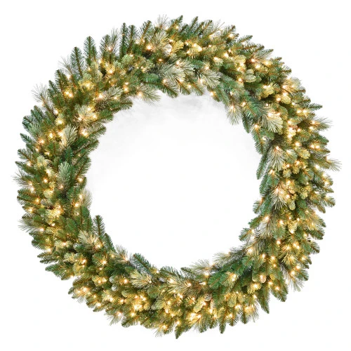 60" Carolina Pine Wreath With Clear Lights 3 60" Carolina Pine Wreath With Clear Lights