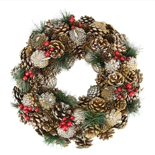 Northlight Glittered Pine Cones And Berries Artificial Christmas Wreath - 19-Inch, Unlit 3 Northlight Glittered Pine Cones And Berries Artificial Christmas Wreath - 19-Inch, Unlit