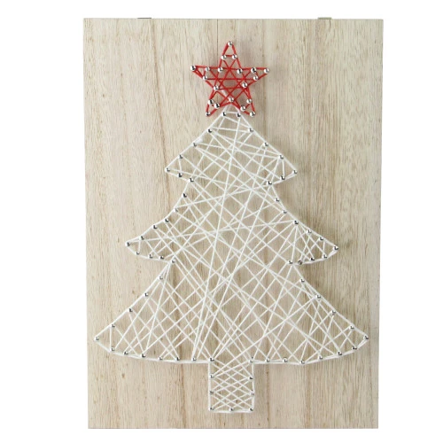 Northlight 11” White And Red String Christmas Tree Wall Decor 3 Northlight 11” White And Red String Christmas Tree Wall Decor