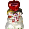 6.5" Red And White "Proud New Parents" Ornament Snowman Family Hand Blown Glass Figurine Ornament -Ornaments Store cobanee107 39629.1687961438