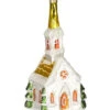 6.75" White Chapel Hand Blown Glass Christmas Ornament 2 6.75" White Chapel Hand Blown Glass Christmas Ornament -Ornaments Store cobanee117 10624.1687961439