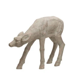 37" White Outdoor Magnesium Deer Figurine Statue - 33683892