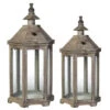 Set Of 2 Brown And Clear Classic Polygon Temple Garden Lanterns 31" 2 Set Of 2 Brown And Clear Classic Polygon Temple Garden Lanterns 31" -Ornaments Store dabhg 30381 1 11678.1588350662