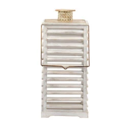 Set Of 2 White And Gold Hesper Hanging Garden Lanterns 27.5" 10 Set Of 2 White And Gold Hesper Hanging Garden Lanterns 27.5" -Ornaments Store dabhg 31541 3 61078.1665580317