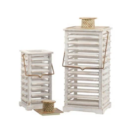 Set Of 2 White And Gold Hesper Hanging Garden Lanterns 27.5" 13 Set Of 2 White And Gold Hesper Hanging Garden Lanterns 27.5" -Ornaments Store dabhg 31541 4 70367.1665580317