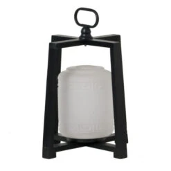16.25" Black And White Contemporary Lantern With Frame -Ornaments Store dabhg 44388 3 85199.1588368283