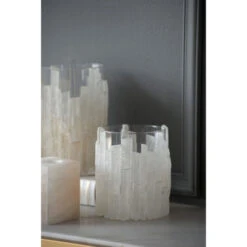5.75" Crystal Clear Contemporary Elegant Selenite Lantern 9 5.75" Crystal Clear Contemporary Elegant Selenite Lantern -Ornaments Store dabhg 44598 4 28583.1664898013