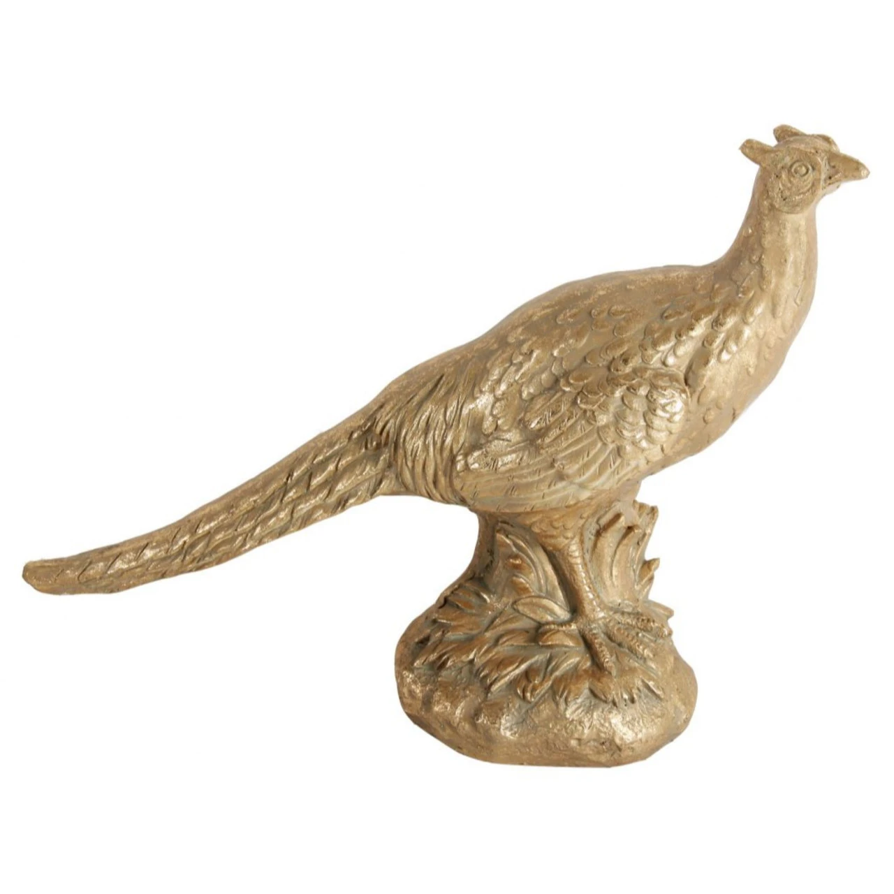 20" Gold Elegant Modern Style Pheasant Bird Statue 3 20" Gold Elegant Modern Style Pheasant Bird Statue