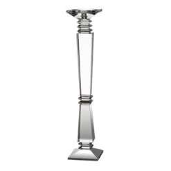 26" Clear Contemporary Transparent Crystal Candle Holder